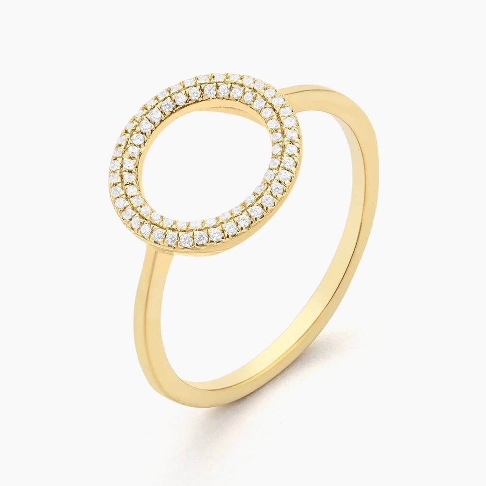 NEW ELLA STEIN women's you are my everything statement ring in gold plated